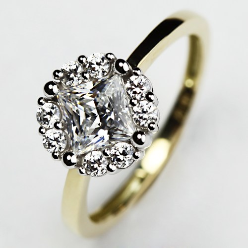 Juliana Colour GW zásnubný prsteň z bieleho a žltého zlata