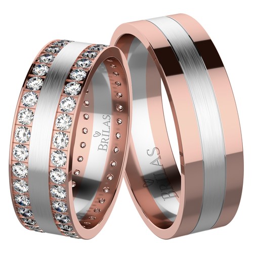 Bret Colour RW snubné prstene z kombinovaného zlata