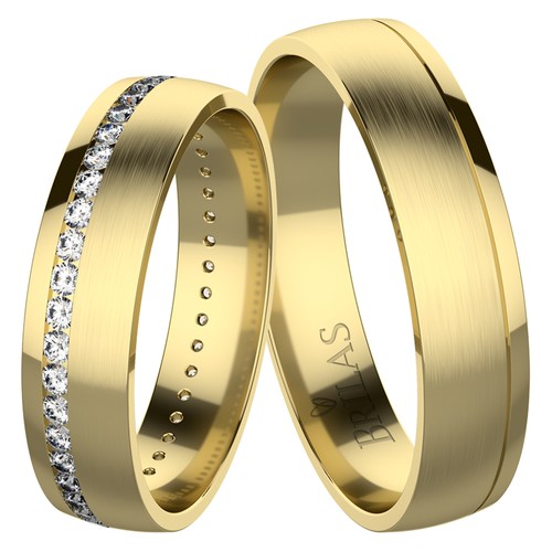 Desirat Gold jednoduché zlaté snubné prstene