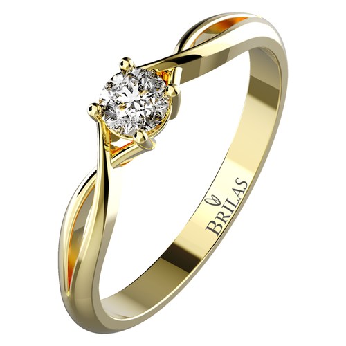 Neve Gold  vkusný zásnubný prsteň z bieleho zlata