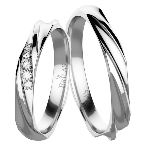 Bristol White snubné prstene z bieleho zlata