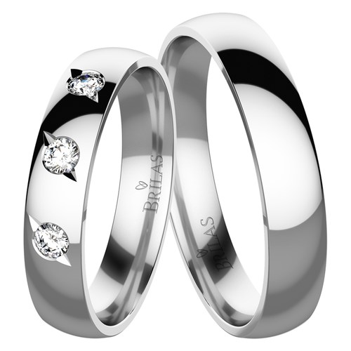Arista White snubné prstene z bieleho zlata