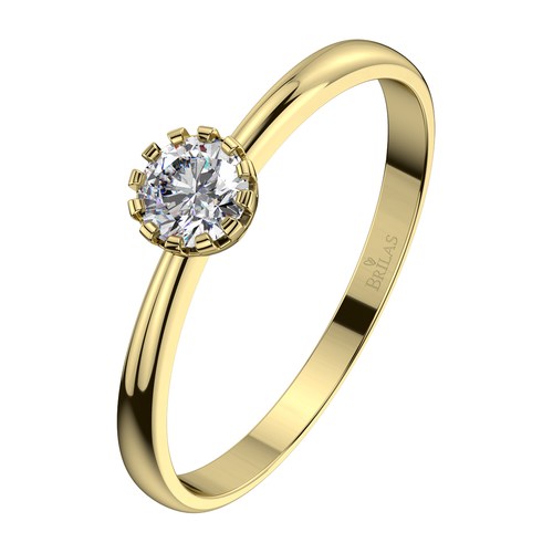 Petruše Gold  vkusný zásnubný prsteň z bieleho zlata
