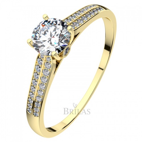 Harmonia G Briliant očarujúce zásnubný prsteň zo žltého zlata