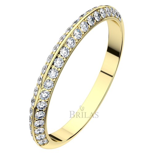 Afrodita II. G Briliant luxusné snubný prsteň z bieleho zlata