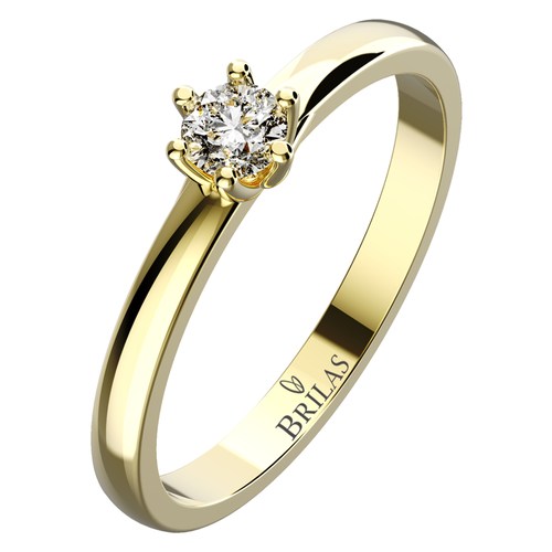 Demi Gold  vkusný zásnubný prsteň z bieleho zlata