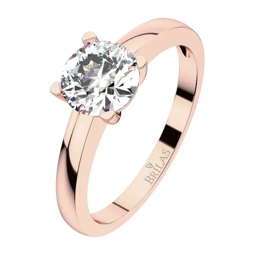 Hebe R Briliant skvostný zásnubný prsteň z bieleho zlata