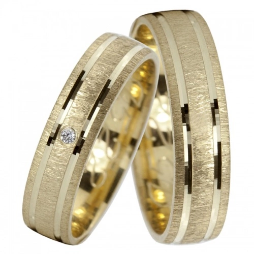 Celebrate Gold moderné diamantované obrúčky